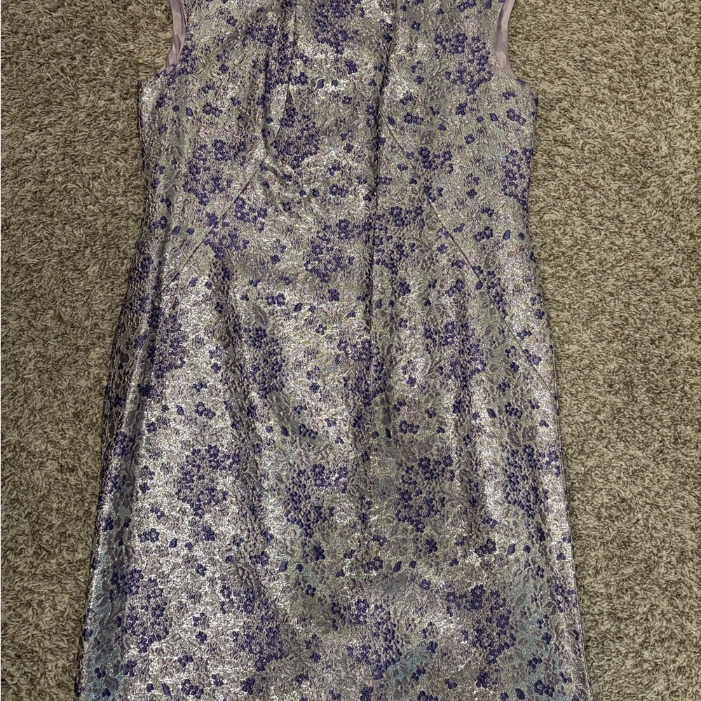 Floral Purple and Silver Dress